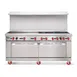 American Range AR-24G-8B-CL-SBR 72" Gas Restaurant Range w/ (8) Open Burners, (1) 24" Griddle, (1) Convection Oven, (1) Cabinet Base, 326.000 BTU  1 image