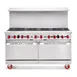 American Range AR-36G-4B-CC 60" Gas Restaurant Range w/ (4) Open Burners, (1) 36" Griddle, (2) Convection Ovens, 248.000 BTU  1 image