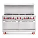 American Range AR-36G-4B-NVL-SBR 60" Gas Restaurant Range w/ (4) Open Burners, (1) 36" Griddle, (1) Convection Oven, (1) Cabinet Base, 215.000 BTU 1 image