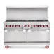 American Range AR-36G-4B 60" Gas Restaurant Range w/ (4) Open Burners, (1) 36" Griddle, (2) Standard Ovens, 258.000 BTU  1 image