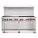 American Range AR-36G-6B-126L-SBR 72" Gas Restaurant Range w/ (6) Open Burners, (1) 36" Griddle, (1) Standard Oven, (1) Cabinet Base, 287.000 BTU 1 image