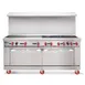 American Range AR-36G-6B-NVL-SBR 72" Gas Restaurant Range w/ (6) Open Burners, (1) 36" Griddle, (1) Convection Oven, (1) Cabinet Base, 279.000 BTU  1 image