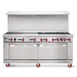 American Range AR-36G-6B 72" Gas Restaurant Range w/ (6) Open Burners, (1) 36" Griddle, (2) Standard Ovens, 322.000 BTU  1 image