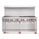 American Range AR-48G-4B-NN 72" Gas Restaurant Range w/ (4) Open Burners, (1) 48" Griddle, (2) Innovection Ovens, 262.000 BTU  1 image