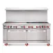 American Range AR-48G-4B-NVL-SBR 72" Gas Restaurant Range w/ (4) Open Burners, (1) 48" Griddle, (1) Convection Oven, (1) Cabinet Base, 235.000 BTU  1 image