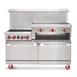 American Range AR-4B-36RG-CL-126R 60" Gas Restaurant Range w/ (4) Open Burners, (1) 36" Raised Griddle/Broiler, (1) Standard Oven, (1) Convection Oven, 253.000 BTU 1 image