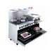 American Range AR-6B-24RG 60" Gas Restaurant Range w/ (6) Open Burners, (1) 24" Raised Griddle/Broiler, (2) Standard Ovens, 302.000 BTU  1 image