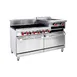 American Range AR-6B-24RG 60" Gas Restaurant Range w/ (6) Open Burners, (1) 24" Raised Griddle/Broiler, (2) Standard Ovens, 302.000 BTU  2 image