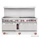 American Range ARGF-24G-6B-126L 60" Gas Restaurant Range w/ (1) 24" Griddle,  (6) Open Burners, (1) Standard Oven, (1) Space Saver Oven, 282.000 BTU 1 image