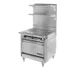 American Range HD34-1FT-1HT-O 34" Gas Heavy Duty Range w/ (1) 17" French Top, (1) 17" Hot Top, Cabinet Base, 80.000 BTU 1 image