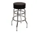 American Tables & Seating SR-2 BV Backless Swivel Bar Stool with Round Upholstered Seat, Black Vinyl 1 image
