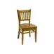American Tables & Seating 900 Indoor Side Chair with 5-Slat Back and Upholstered Seat, Beech Wood Frame 1 image