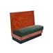 American Tables & Seating AS36-WBBSS34 GR4 268"L 3/4 Circle Bead Board Back, Wood Booth, 36" Height 1 image