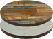 ATS ATP36-BL/Y 36 Inch Round Reversible Laminate Restaurant Table Top, Light Blue Wood Grain/Yangon Color Finish, 2 Inch Composite Vinyl Drop Edge 1 image