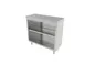 American Tables & Seating MET-CDN-1536 15"x36" Stainless Steel Dish Cabinet with Dual Under Shelves 1 image