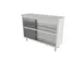 American Tables & Seating MET-CDN-1548 15"x48" Stainless Steel Dish Cabinet with Dual Under Shelves 1 image