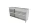 American Tables & Seating MET-CDN-1560 15"x60" Stainless Steel Dish Cabinet with Dual Under Shelves 1 image