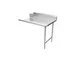 American Tables & Seating MET-CDT-48R 48" Clean Straight Dishtable w/ Right Table, 9" Backsplash, Stainless Steel Legs 1 image