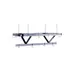 American Tables & Seating MET-PRC-60 Stainless Steel Triple Bar Ceiling Hung Pot Rack w/ 18 Double Prong Hooks 1 image