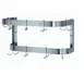 ATS MET-PRW-24 Stainless Steel Double Bar Wall Mounted Pot Rack w/ 8 Double Pot Hooks - 24"W x 12"D 1 image