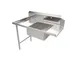 American Tables & Seating MET-SDT-48L 48" Straight Design Soiled Dishtable w/ Left Table, Pre-Rinse Sink, 9" Backsplash 1 image
