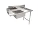American Tables & Seating MET-SDT-48R 48" Straight Design Soiled Dishtable w/ Right Table, Pre-Rinse Sink, 9" Backsplash 1 image