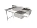 American Tables & Seating MET-SDT-60L 60" Straight Design Soiled Dishtable w/ Left Table, Pre-Rinse Sink, 9" Backsplash 1 image