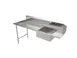 American Tables & Seating MET-SDT-72L 72" Straight Design Soiled Dishtable w/ Left Table, Pre-Rinse Sink, 9" Backsplash 1 image