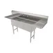 American Tables & Seating MET-SE-15153D 75" Three Compartment Sink, 15"Wx15"L Bowl-Drainboards 1 image