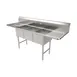 American Tables & Seating MET-SE-16203D18 84" Three Compartment Sink, 16"Wx20"L Bowl-2 Drainboards 1 image