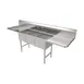 American Tables & Seating MET-SE-16203D24 96" Three Compartment Sink, 16"Wx20"L Bowl-2 Drainboards 1 image