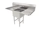 American Tables & Seating MET-SE-18181D 54" One Compartment Sink, 18"W x 18"L Bowl With 2 Drainboards 1 image