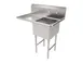 American Tables & Seating MET-SE-18181L 39" One Compartment Sink, 18"W x 18"L Bowl With Left-Hand Drainboards 1 image
