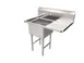 American Tables & Seating MET-SE-18181R 39" One Compartment Sink, 18"W x 18"L Bowl With Right-Hand Drainboards 1 image