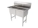 American Tables & Seating MET-SE-18182N 42" Two Compartment Sink, 18"Wx18"L Bowl Without Drainboard 1 image