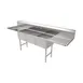 American Tables & Seating MET-SE-18183D24 102" Three Compartment Sink, 18"x18" Bowl-2 Drainboards 1 image
