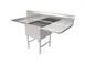 American Tables & Seating MET-SEH-24241D 72" One Compartment Sink, 24"W x 24"L Bowl With 2 Drainboards 1 image