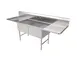American Tables & Seating MET-SEH-24242D 96" Two Compartment Sink, 24"Wx24"L Bowl w/2 Drainboards 1 image