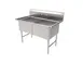 American Tables & Seating MET-SEH-24242N 54" Two Compartment Sink, 24"Wx24"L Bowl Without Drainboards 1 image