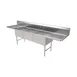 American Tables & Seating MET-SEH-24243D 120" Three Compartment Sink, 24"x24" Bowl-2 Drainboards 1 image