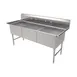 American Tables & Seating MET-SEH-24243N 78" Three Compartment Sink, 24"x 24" Bowl No Drainboard 1 image