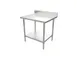 ATS MET-WTHB-3036 36" Open Base Work Table with Undershelf - 5" Backsplash / 16 Gauge Top 1 image