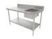 American Tables & Seating MET-WTPS-3060L 60" Prep Table Sink Unit, Bowl on Left - 18 Gauge 1 image