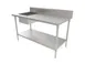 American Tables & Seating MET-WTPS-3060R 60" Prep Table Sink Unit, Bowl on Right - 18 Gauge 1 image