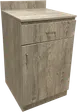 ATS WS1-GRY Wait Station, 24"W x 24.25"D x 39.25"H, Gray Swing Door, Melamine Exterior, Plastic Laminate Finish, 1 Drawer, 1 Shelf, 4" Backsplash 1 image