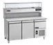 AMPTO MPP-2US 63" 2-Section Refrigerated Pizza Prep Table w/ 2 Doors, 12 cu. ft. 1 image