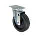 AllPoints 1201099 Caster, Plate, 1-1/4"W, 5" Dia., Black Rubber Wheel 1 image