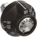 AllPoints 224457 Bj Knob, Lo-400F, 1-15/16" Dia, Black, Notch Up 1 image