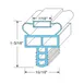 AllPoints 25282 Refrigerator Magnetic Door Gasket, 25-1/2" X 27" 1 image