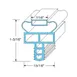 AllPoints 25353 Refrigerator Magnetic Door Gasket, 21-1/2" X 24-1/4" 1 image